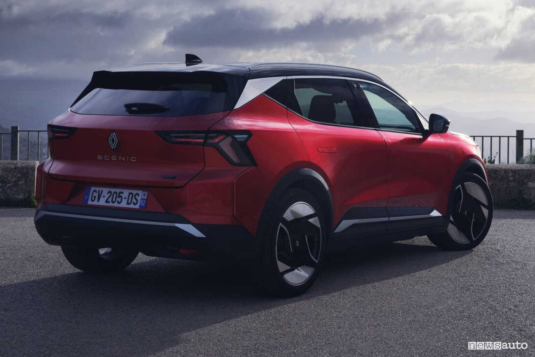 Renault Scenic E-Tech electric Iconic rossa posteriore 3/4