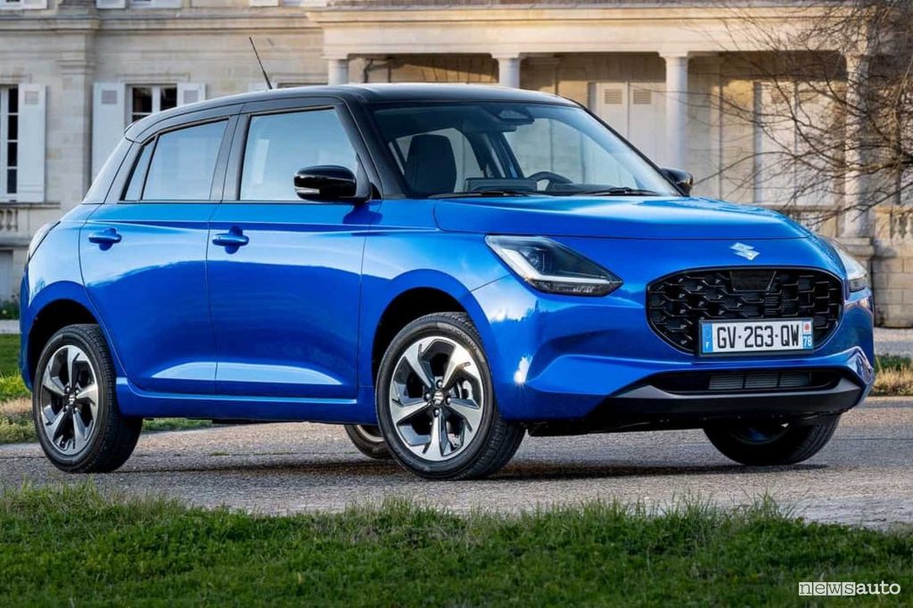 Nuova Suzuki Swift 2024 anteriore 3/4