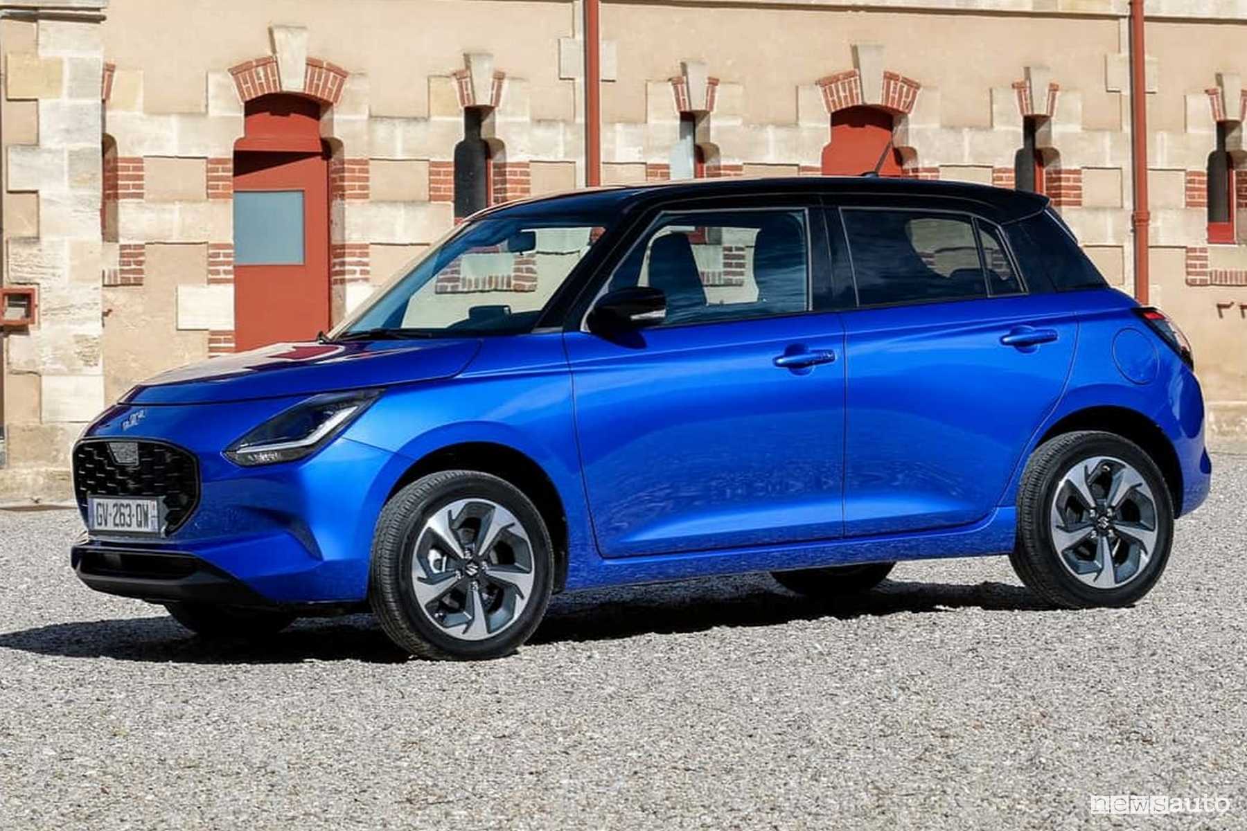 Nuova Suzuki Swift 2024 anteriore 3/4
