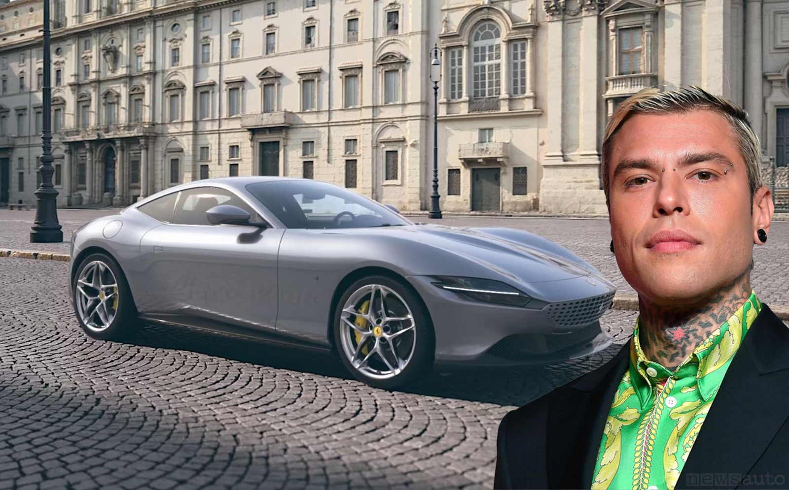 fedez e la ferrari roma