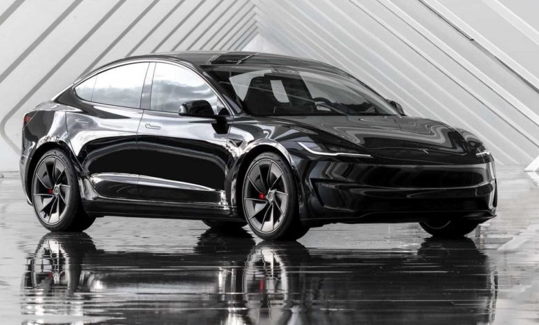 Tesla Model 3 Performance anteriore 3/4