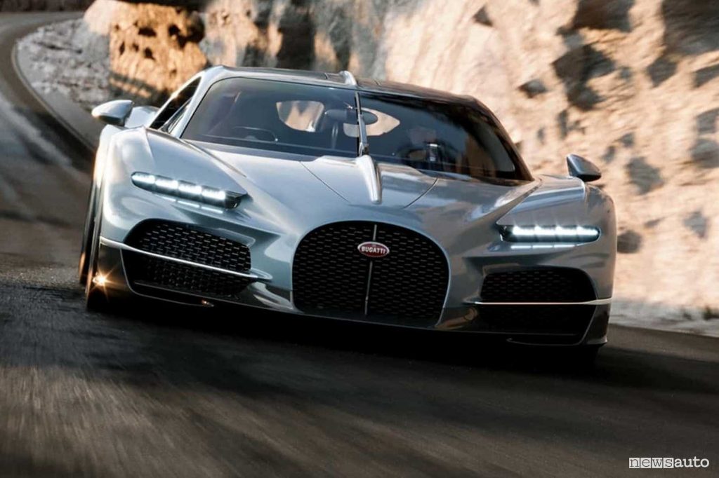Bugatti Tourbillon su strada