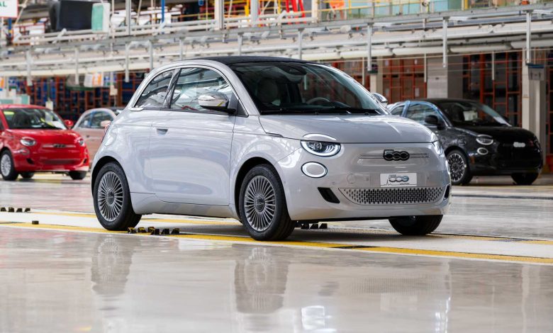 Fiat 500e Mirafiori linea di montaggio