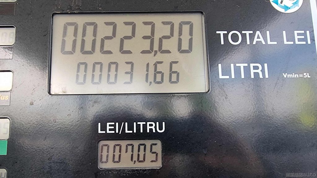 Consumo effettivo benzina carburante