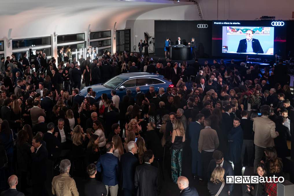 Nuova S5 Avant premiere a Roma con Linus, Flavia Pennetta, Matteo Zoppas e Renzo Arbore