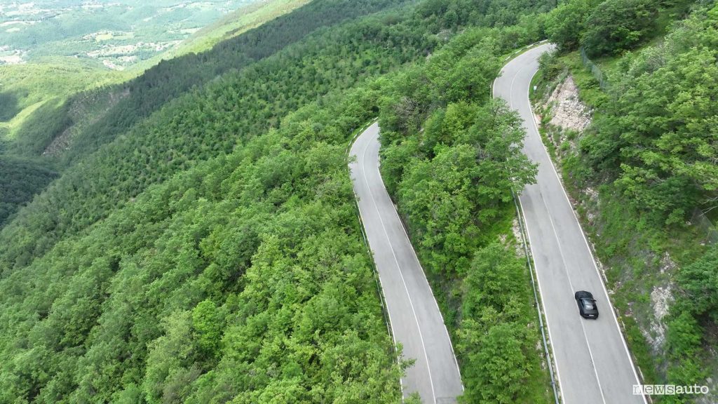 Test kit freno Brembo GT in discesa dal Monte Terminillo