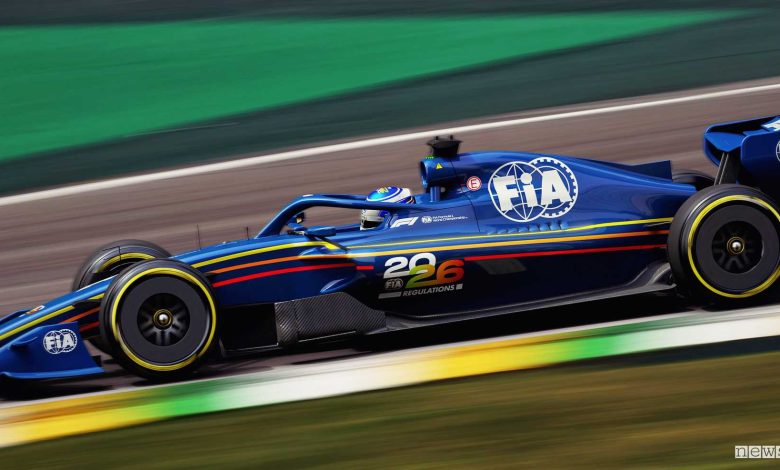 Monoposto F1 2026 render in pista