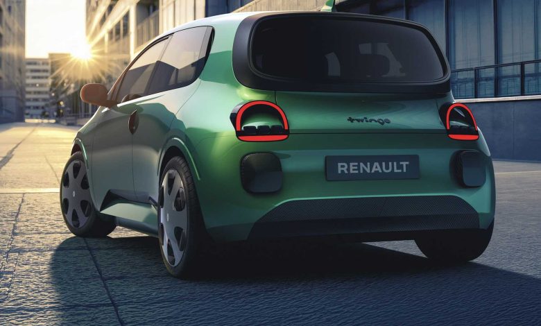 Renault Twingo E-Tech Electric Prototype posteriore 3/4