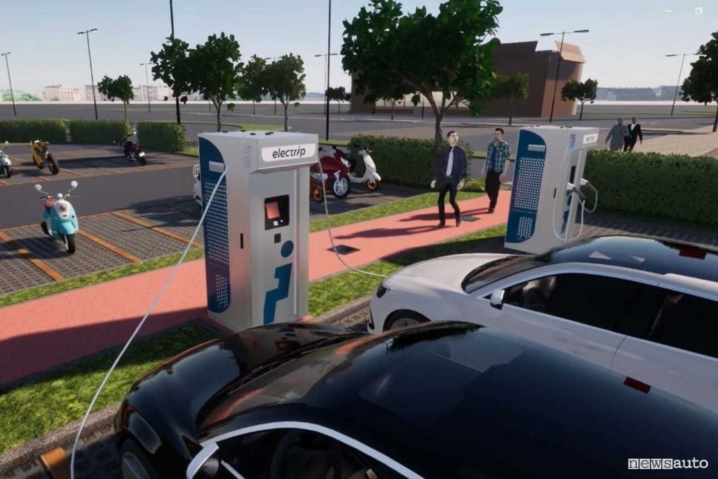 Stazione ricarica rapida fino a 400 kW Electrip di Assago