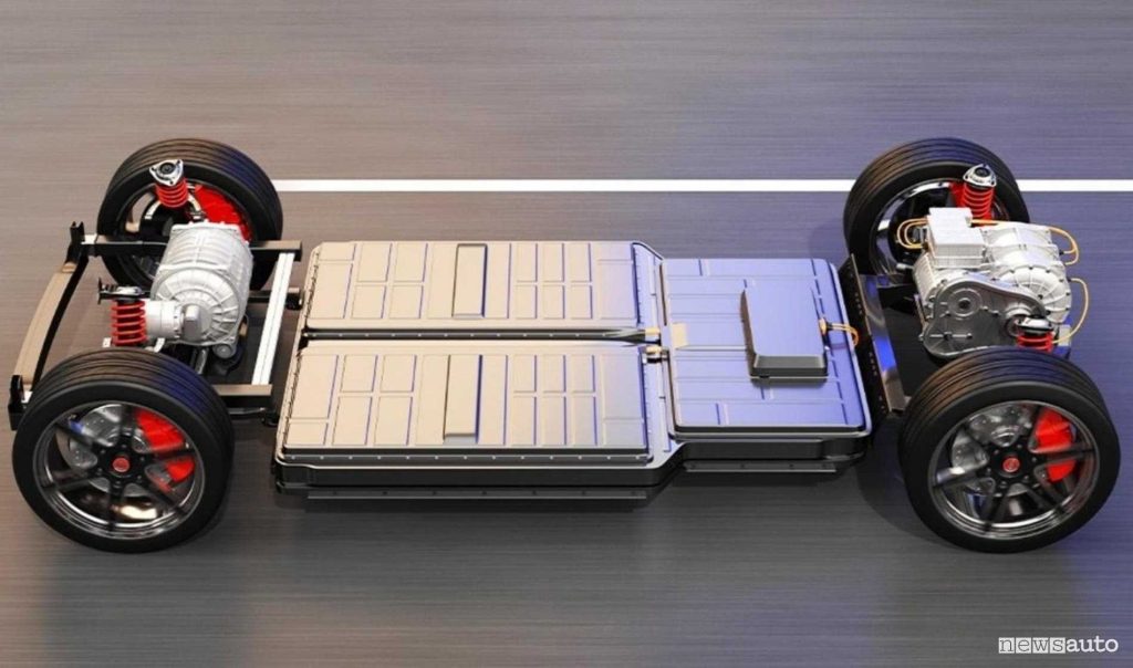 batteria di un auto elettrica