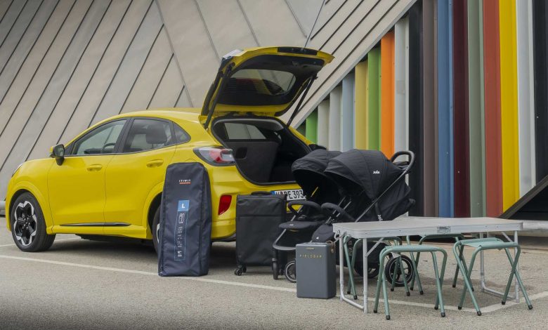 Ford Puma Gen-E oggetti che entrano nel bagagliaio da 574 litri