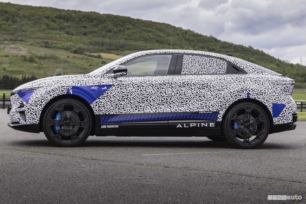 Alpine A390 prototipo laterale