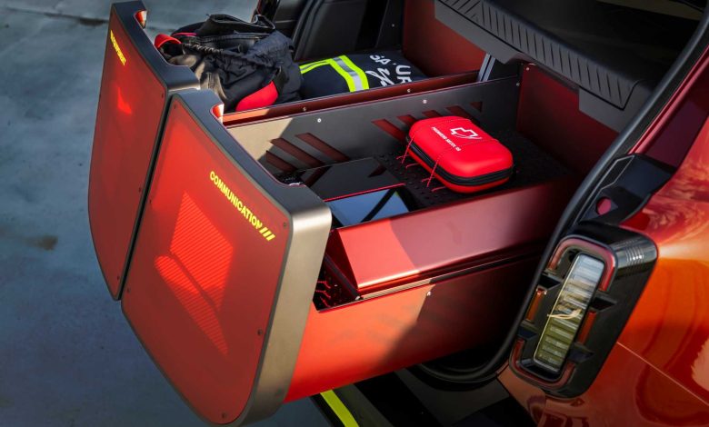 Concept Renault Vision 4Rescue vano posteriore per l'attrezzatura da soccorso
