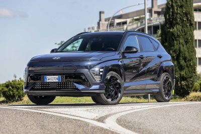 Hyundai Kona Electric N Line anteriore 3/4
