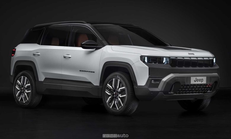 Nuova Jeep Compass 4xe anteriore 3/4
