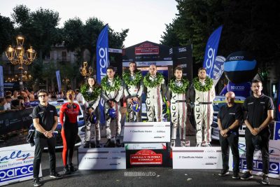 Podio Trofeo Lancia 2025 al Rally di Roma Capitale