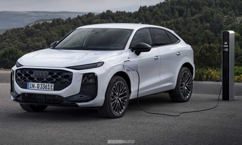 Audi Q3 Sportback e-hybrid in ricarica
