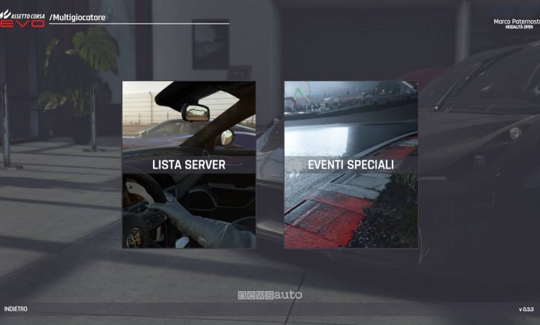 Assetto Corsa Evo Release 0.3 Modalità Multigiocatore