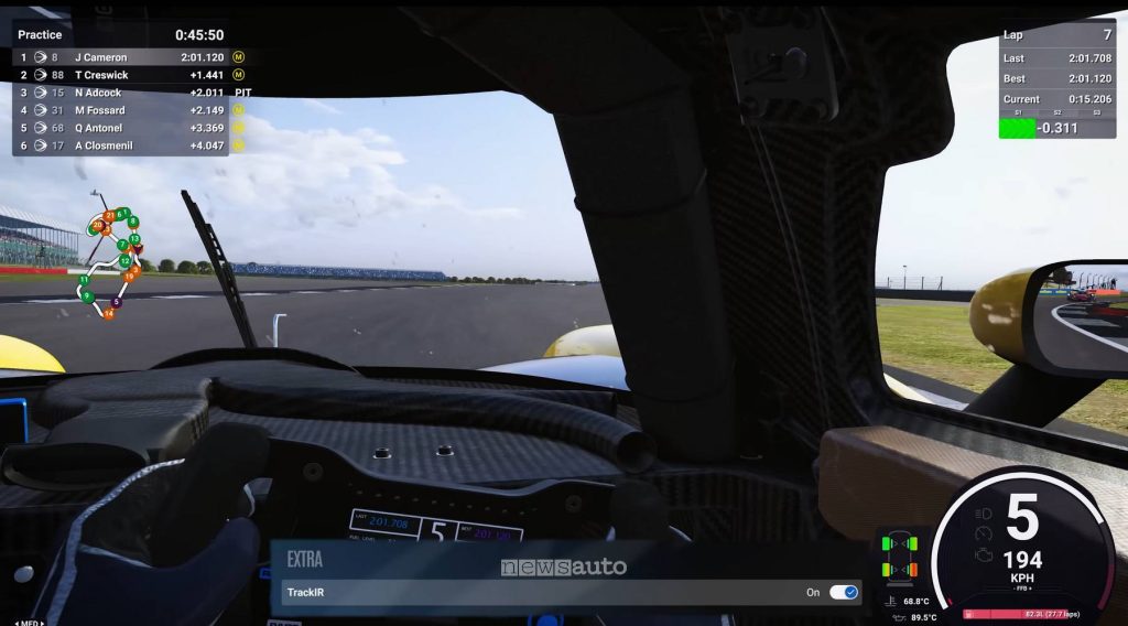 Le Mans Ultimate ELMS DLC Ligier JS P325 visuale abitacolo