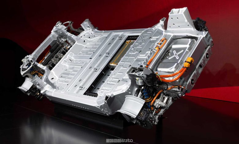 Ferrari Elettrica telaio visto da davanti