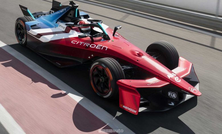 Monoposto Formula E Citroen in pista