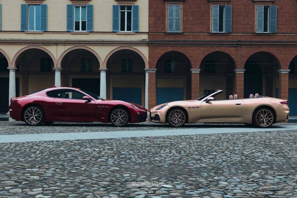 Maserati GranTurismo Rosso Velluto e GranCabrio Oro Lirico
