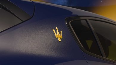 Grecale Lumina Blu logo Maserati
