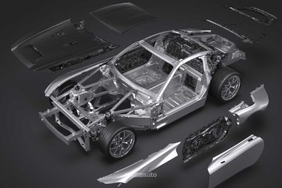 Toyota GR GT telaio in alluminio