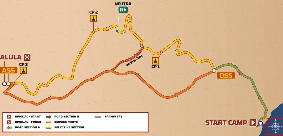 Dakar 2026 Stage 2 mappa percorso da Yanbu ad AlUla
