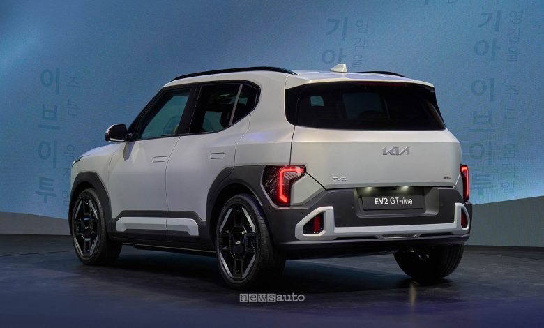 Kia EV2 GT-Line 3/4 posteriore