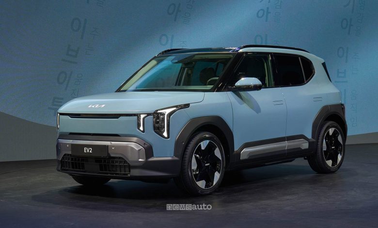 Kia EV2 3/4 anteriore