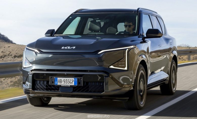 Kia EV5 GT Line su strada
