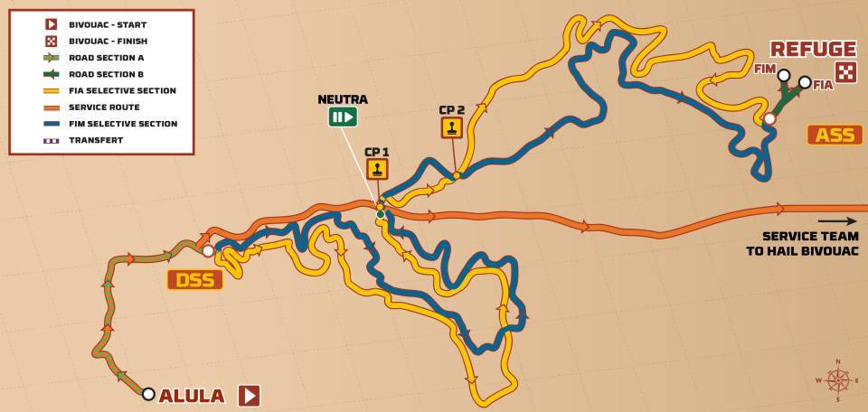 Percorso Dakar 2026 Stage 4 Marathon attorno Al Ula