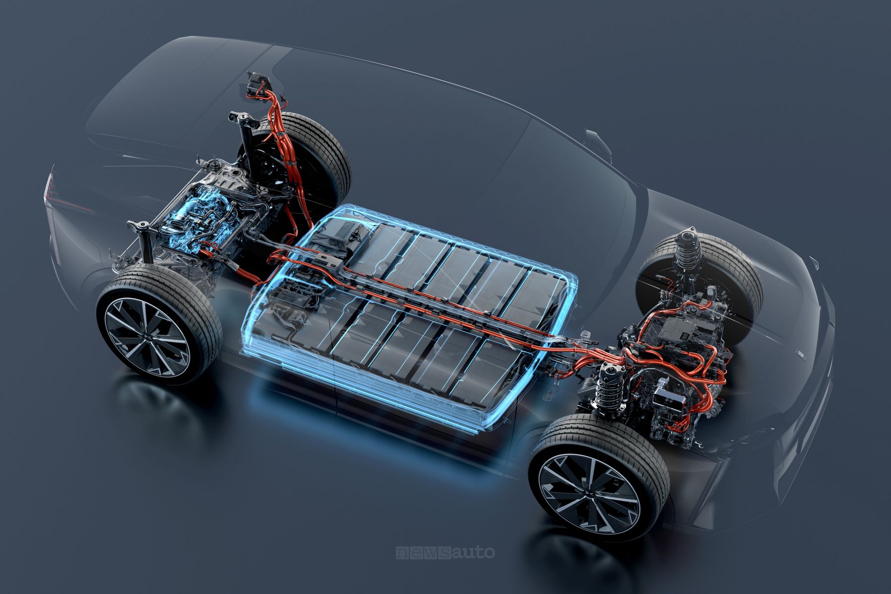 DS N°7 E-Tense motore e batteria