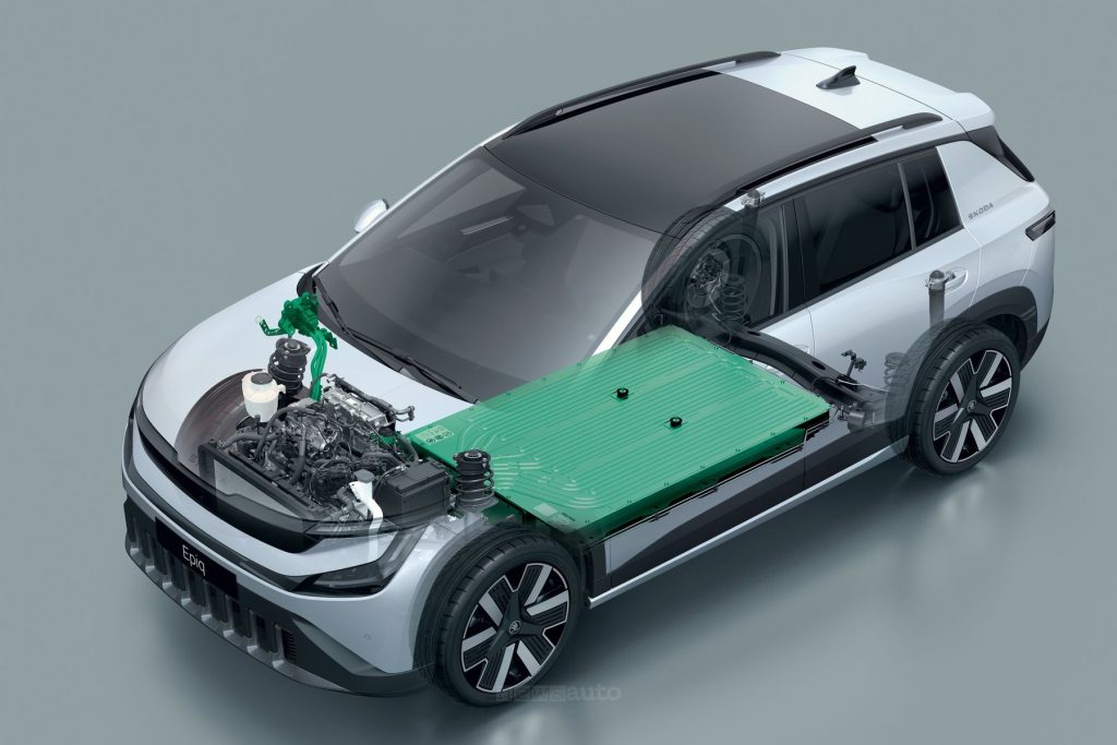 Skoda Epiq piattaforma MEB+, batteria