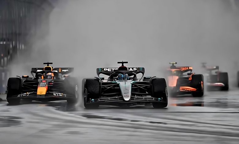 Start F1 GP Canada sul bagnato
