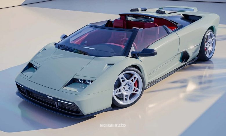 Lamborghini Eccentrica V12 Roadster anteriore 3/4