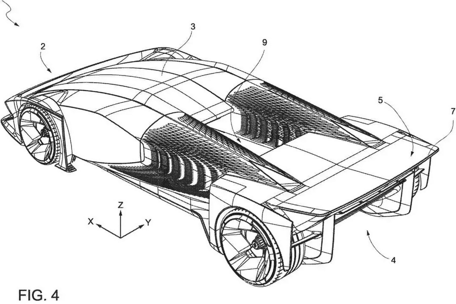 Brevetto Ferrari dei fari posteriori aerodinamici