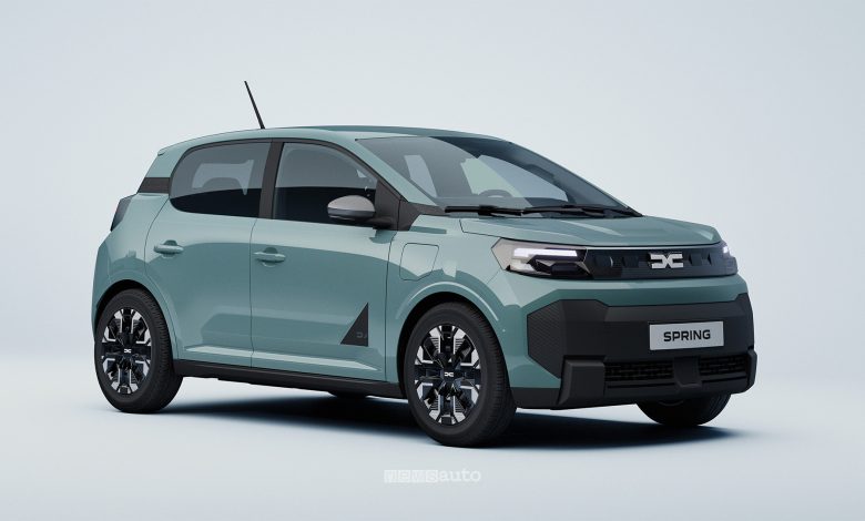 Nuova Dacia Spring vista laterale
