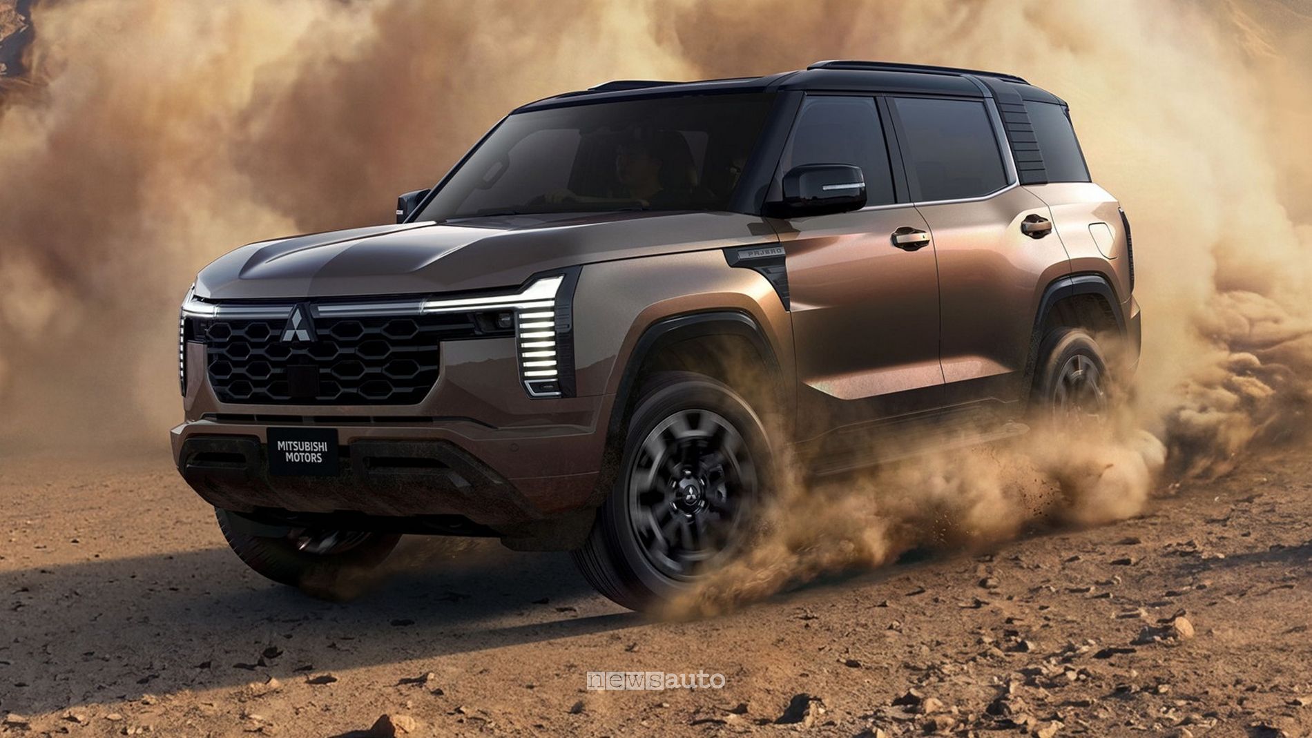 Nuova Mitsubishi Pajero in azione in off road