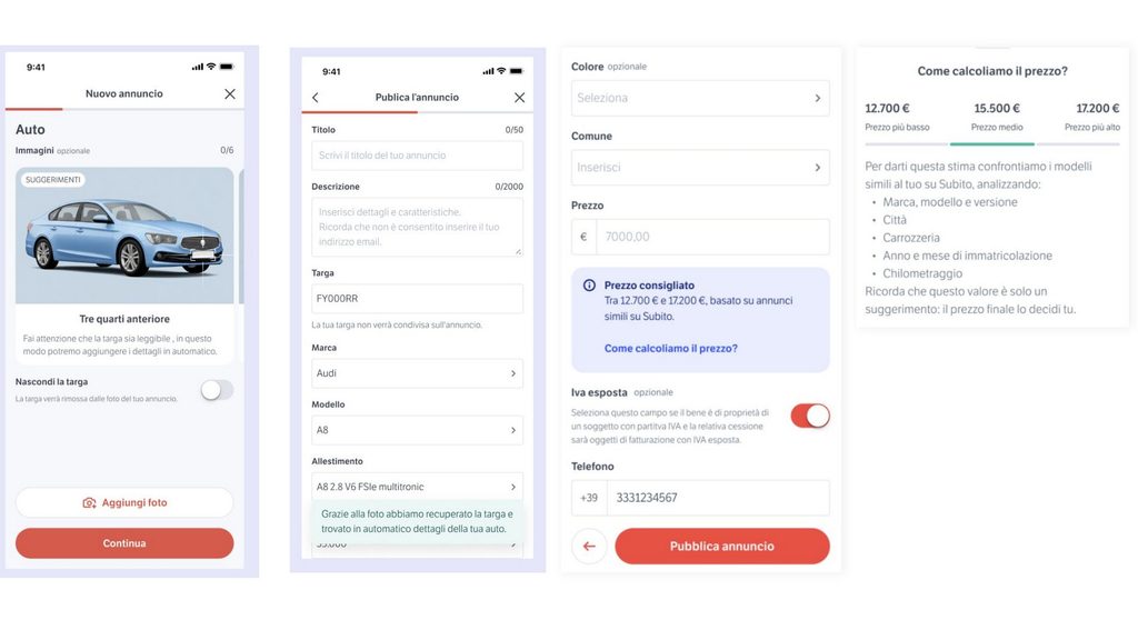 Inserimento di un annuncio su Subito Motori