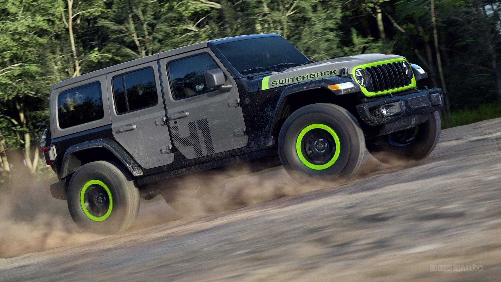 Jeep Wrangler Switchback in off road